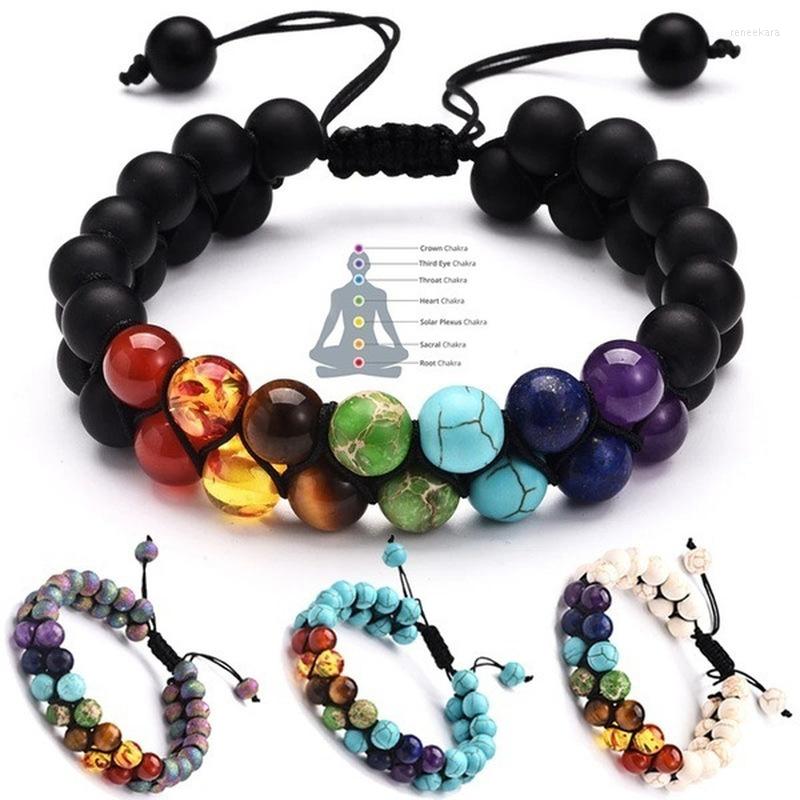 Strand 7 Chakra Natural Healing Stones Beaded Bracelet Square Emperor Volcanic Frosted Stone Yoga Energy Bracelets For Men Women
Strand 7 Chakra Natural Healing Stones Beaded Bracelet Square Emperor Volcanic Frosted Stone Yoga Energy Bracelets For Men Women
