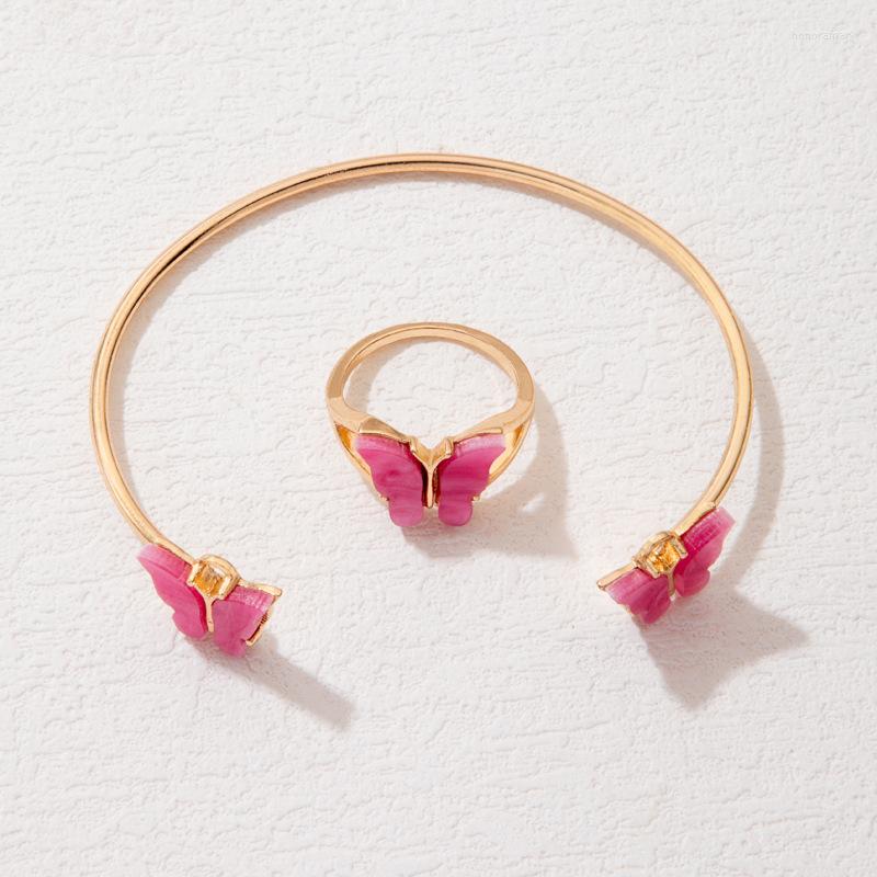 Necklace Earrings Set Resin Pink Butterfly Ring Bracelet Minimum Alloy Animal Two Piece Women's Gift, Picture shown
Necklace Earrings Set Resin Pink Butterfly Ring Bracelet Minimum Alloy Animal Two Piece Women's Gift, Picture shown