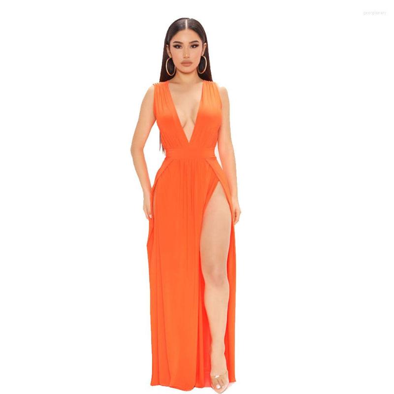 Casual Dresses 2023 Summer Women's Clothing Fashion Sexy Elegant Comfortable Split Backless Deep V Nightclub Dress Long, Orange
Casual Dresses 2023 Summer Women's Clothing Fashion Sexy Elegant Comfortable Split Backless Deep V Nightclub Dress Long, Orange