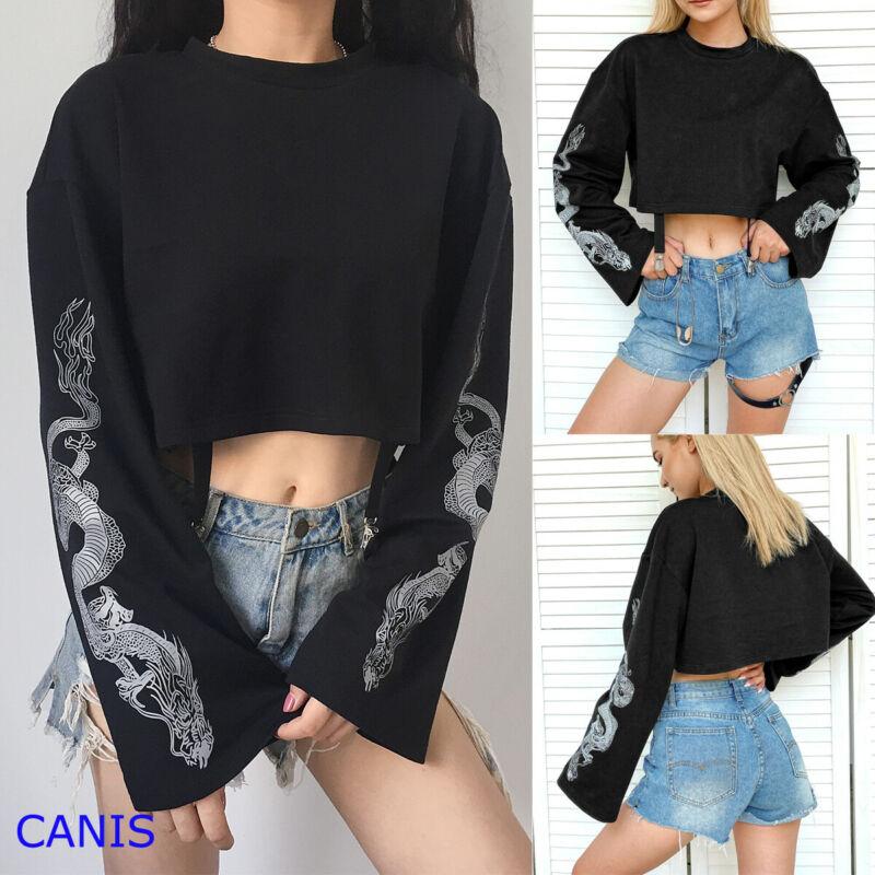 T-Shirt Women Long Sleeve Floral Printed O Neck Jumper Evening Party Club Wear Crop Top Printing Pullover Tops, Black
T-Shirt Women Long Sleeve Floral Printed O Neck Jumper Evening Party Club Wear Crop Top Printing Pullover Tops, Black