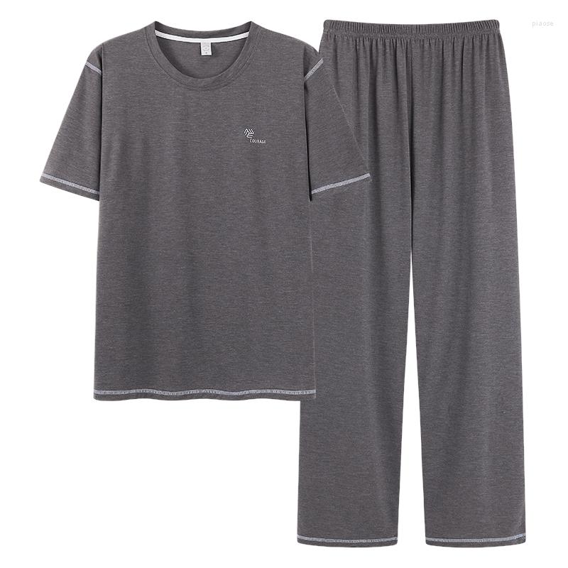 Men's Sleepwear Big Size Modal Men's Pyjamas Short Sleeve Trousers Pajamas Set Comfortable Soft Home Wear Male Men Suit Loungewear, B52007
Men's Sleepwear Big Size Modal Men's Pyjamas Short Sleeve Trousers Pajamas Set Comfortable Soft Home Wear Male Men Suit Loungewear, B52007