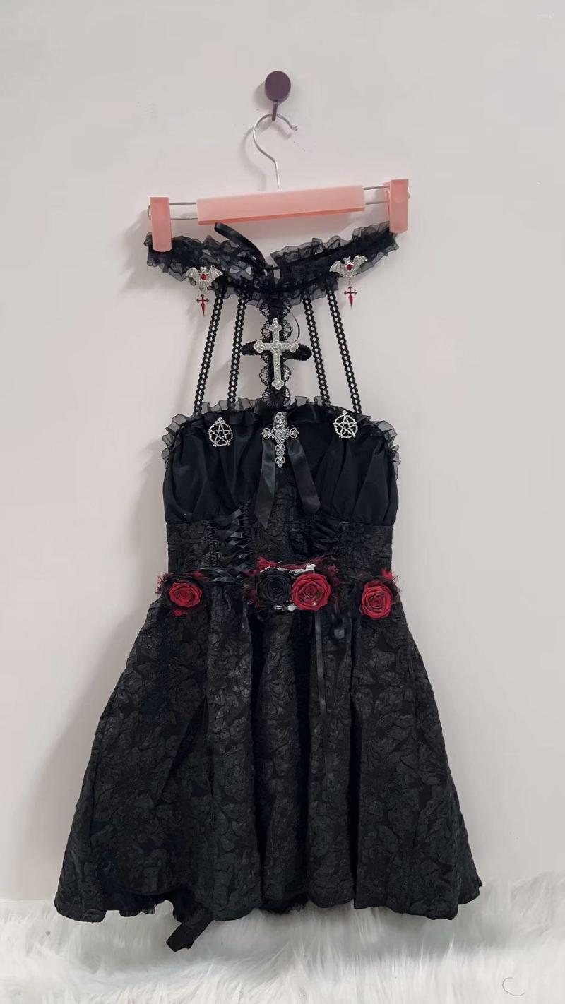 Casual Dresses Cross Dress Gothic Clothes Y2k Fashion Harajuku Kawaii Lace Aesthetic, Black
Casual Dresses Cross Dress Gothic Clothes Y2k Fashion Harajuku Kawaii Lace Aesthetic, Black