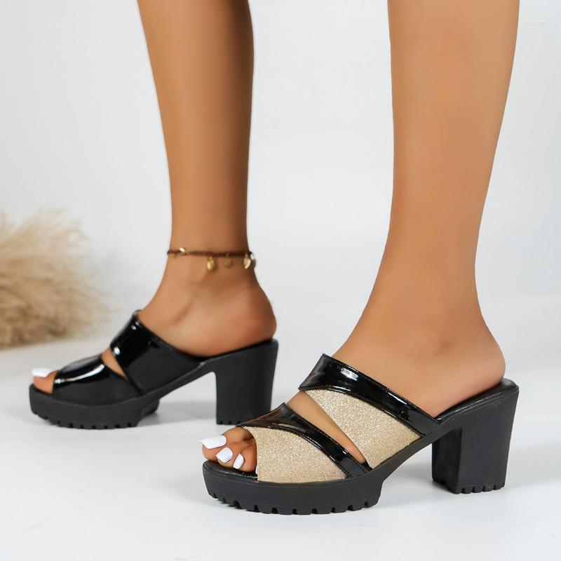 Slippers Women Summer Fashion 2023 Sandals High Heels Thick Bottom Non Slip Party Shoes Sandalias De Plataforma Mujer Indoor, Black
Slippers Women Summer Fashion 2023 Sandals High Heels Thick Bottom Non Slip Party Shoes Sandalias De Plataforma Mujer Indoor, Black