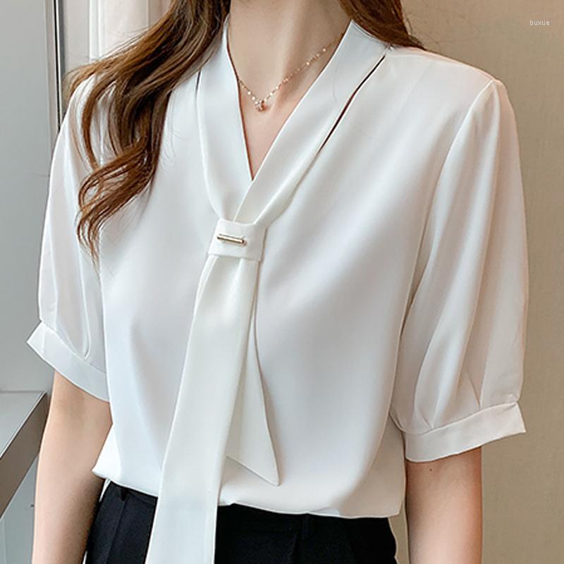 Women' Blouses Summer Short Sleeve Blouse Women Office Lady V-Neck White Chiffon Shirt Tops Blusas Mujer De Moda 2023 Femme E687, Pink
Women' Blouses Summer Short Sleeve Blouse Women Office Lady V-Neck White Chiffon Shirt Tops Blusas Mujer De Moda 2023 Femme E687, Pink