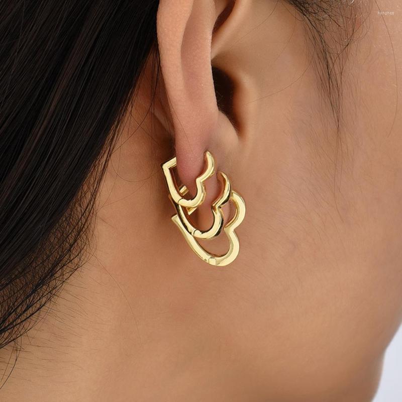 Hoop Earrings Fashion Stainless Steel Smooth Heart For Women Simple Gold Color Punk Buckle Love Piercing Earring Korean Jewelry
Hoop Earrings Fashion Stainless Steel Smooth Heart For Women Simple Gold Color Punk Buckle Love Piercing Earring Korean Jewelry