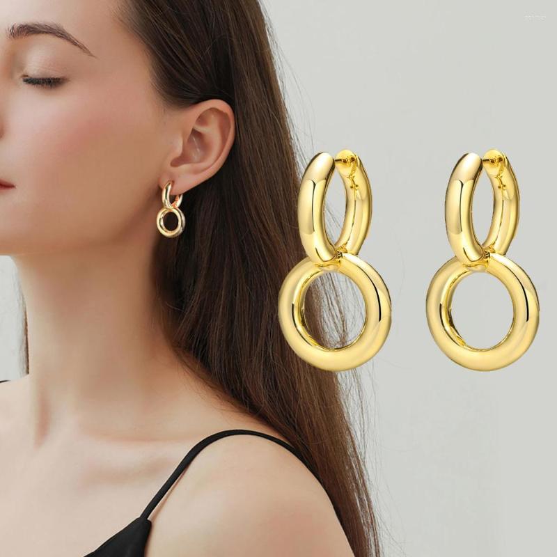 Hoop Earrings Blod Double Circle Earring Infinity Link Thick Huggies Women Metal Modern Jewelry
Hoop Earrings Blod Double Circle Earring Infinity Link Thick Huggies Women Metal Modern Jewelry