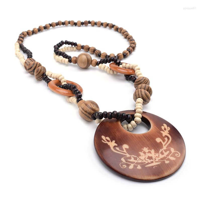Pendant Necklaces Vintage Grassland Wind Wood Hand Carved Round Diy Beads Long Sweater Necklace For Women Jewelry Lovers' Valentine Gift
Pendant Necklaces Vintage Grassland Wind Wood Hand Carved Round Diy Beads Long Sweater Necklace For Women Jewelry Lovers' Valentine Gift