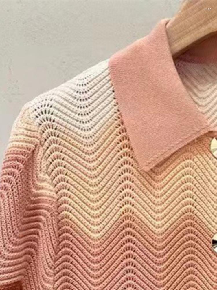 Women's Shorts Women Wave Stripes Knitted Set Lady Turn-down Collar Single Breasted Ruffle Cardigan Tops Or Drawstring Casual
Women's Shorts Women Wave Stripes Knitted Set Lady Turn-down Collar Single Breasted Ruffle Cardigan Tops Or Drawstring Casual
