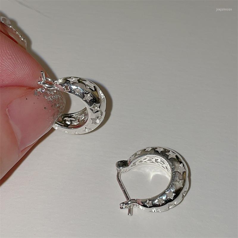 Hoop Earrings Silver Plated Hollow Out Five-pointed Star Ear Buckle Fashion Irregular Geometric Stars For Women Jewelry
Hoop Earrings Silver Plated Hollow Out Five-pointed Star Ear Buckle Fashion Irregular Geometric Stars For Women Jewelry