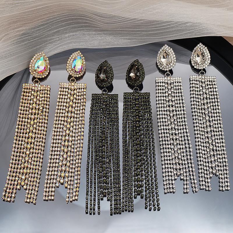 Dangle Earrings Water Drop Crystal Oversize Long Tassel Rhinestone For Women Fashion Jewelry
Dangle Earrings Water Drop Crystal Oversize Long Tassel Rhinestone For Women Fashion Jewelry