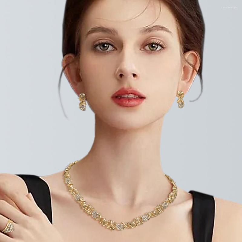 Necklace Earrings Set 18K Gold Plated Woman Delicate Jewelry Luxury Party Heart Accessories Girls Ring Bracelet Birthday Gifts, Picture shown
Necklace Earrings Set 18K Gold Plated Woman Delicate Jewelry Luxury Party Heart Accessories Girls Ring Bracelet Birthday Gifts, Picture shown