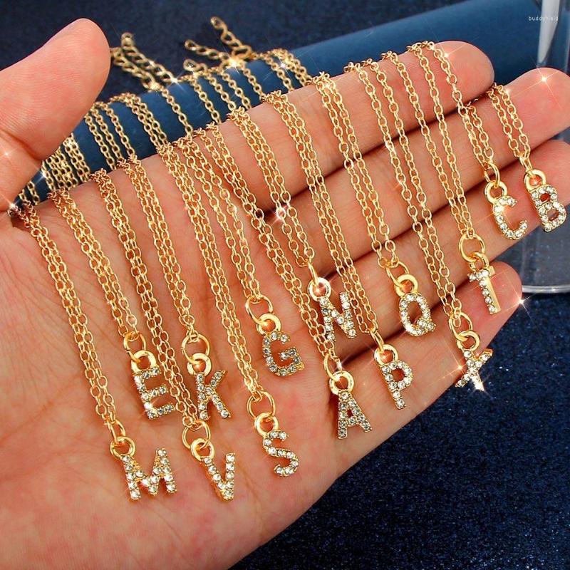 Chains 26 Alphabet Rhinestone Choker Necklace For Women Gold Color A-Z Initial Letter Crystal Pendant Fashion Jewelry Gift
Chains 26 Alphabet Rhinestone Choker Necklace For Women Gold Color A-Z Initial Letter Crystal Pendant Fashion Jewelry Gift
