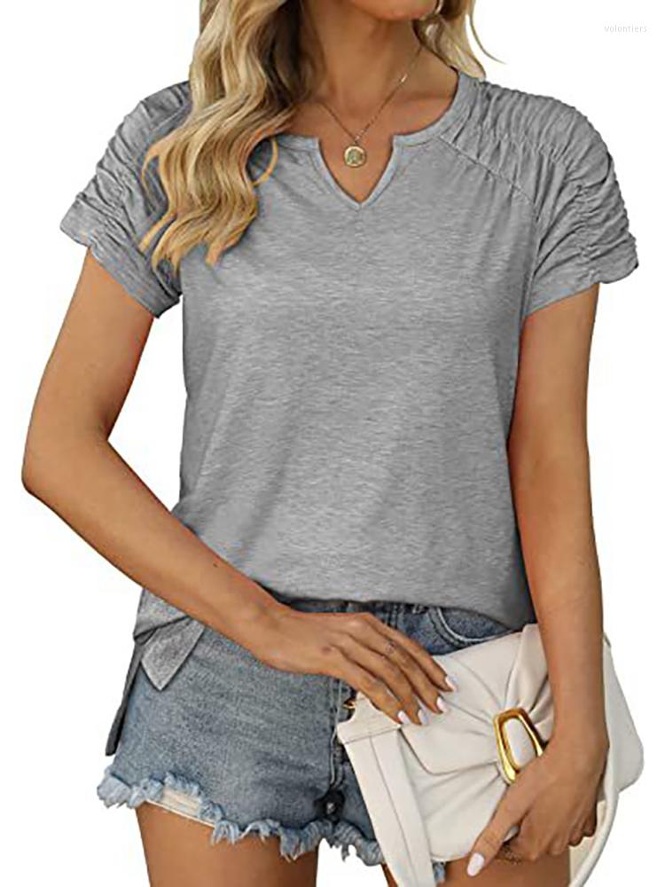 Women' T Shirts Women' Spring Summer T-Shirt Fashion Short Sleeve Oversized Female Pullover V Neck Solid Color Ladies Tops, Style 3
Women' T Shirts Women' Spring Summer T-Shirt Fashion Short Sleeve Oversized Female Pullover V Neck Solid Color Ladies Tops, Style 3