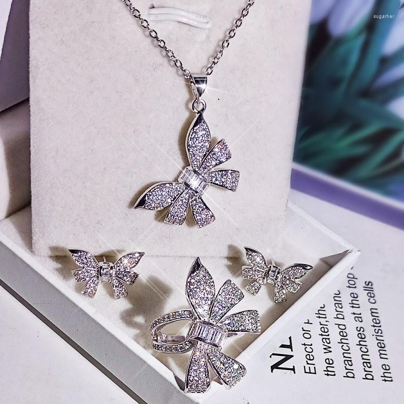 Necklace Earrings Set 2023 Simple Butterfly Jewelry Charm Stud Earring Ring For Women Fashion Valentine Birthday Party Gift, Picture shown
Necklace Earrings Set 2023 Simple Butterfly Jewelry Charm Stud Earring Ring For Women Fashion Valentine Birthday Party Gift, Picture shown