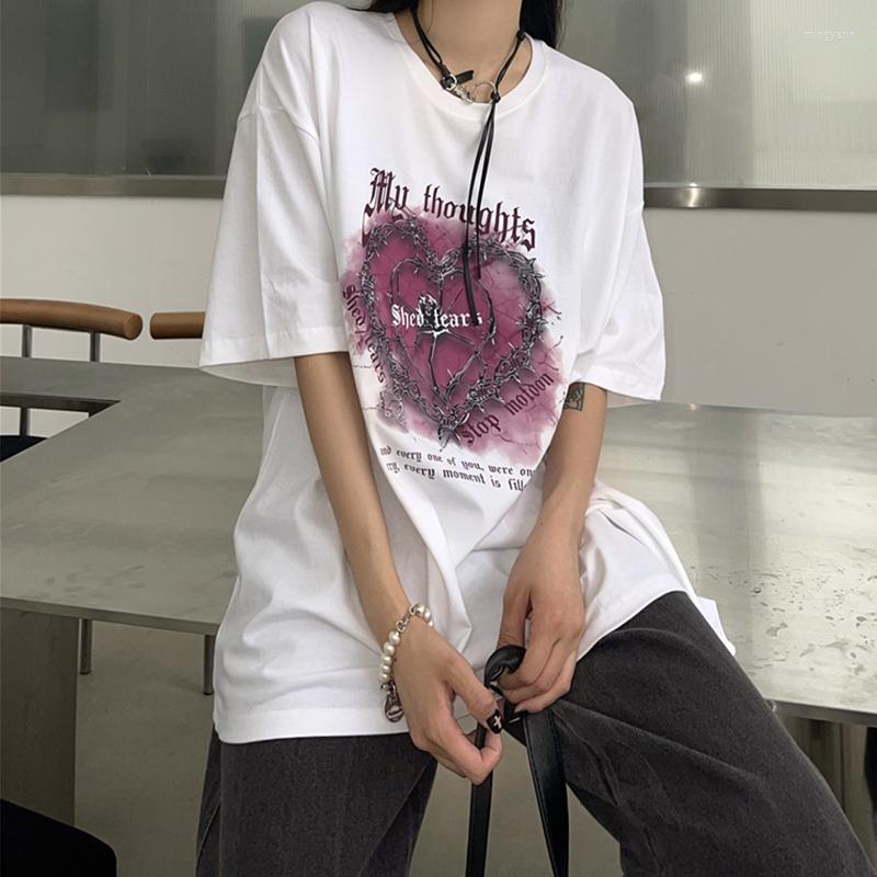 Women's T Shirts Harajuku Street Black White Shirt Y2k Girl Love Thorns Print Casual T-shirts Cotton Japanese Female O Neck Short Sleeve
Women's T Shirts Harajuku Street Black White Shirt Y2k Girl Love Thorns Print Casual T-shirts Cotton Japanese Female O Neck Short Sleeve