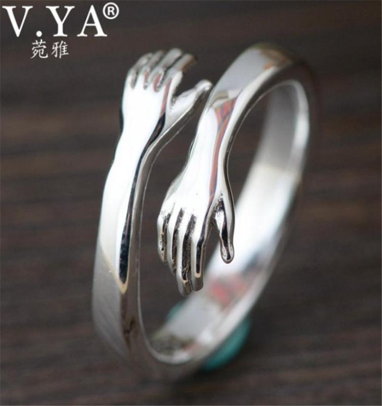 VYA Adjustable Hugging Hand Rings 925 Sterling Silver Jewelry Personality Open Ring for Women Fashion Gift4546034
VYA Adjustable Hugging Hand Rings 925 Sterling Silver Jewelry Personality Open Ring for Women Fashion Gift4546034