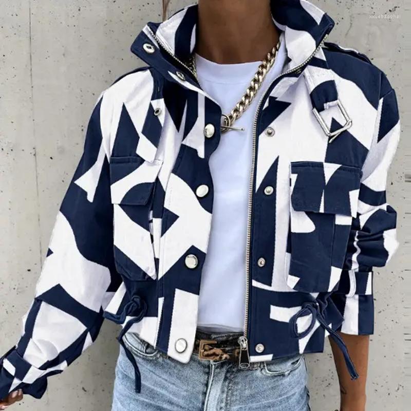 Women' Jackets Autumn Winter Fashion Trend INS Short Women' Printed Casual Long Sleeves Elegant Streetwear Buttons Zipper Outwears, Black
Women' Jackets Autumn Winter Fashion Trend INS Short Women' Printed Casual Long Sleeves Elegant Streetwear Buttons Zipper Outwears, Black