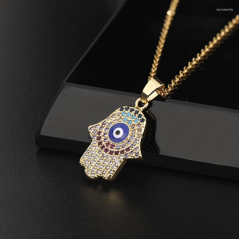 Pendant Necklaces Gold Plated Oil Drop Eye Palm Of Necklace Personality Titanium Steel Jewelry Devil's Chain Valentine's Day Gift
Pendant Necklaces Gold Plated Oil Drop Eye Palm Of Necklace Personality Titanium Steel Jewelry Devil's Chain Valentine's Day Gift