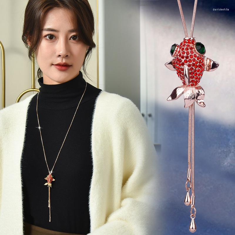Pendant Necklaces 2023 Fashion Crystal Lucky Fish Necklace For Women Choker Girls Pendants Long Chain Sweater Bijoux Jewelry
Pendant Necklaces 2023 Fashion Crystal Lucky Fish Necklace For Women Choker Girls Pendants Long Chain Sweater Bijoux Jewelry