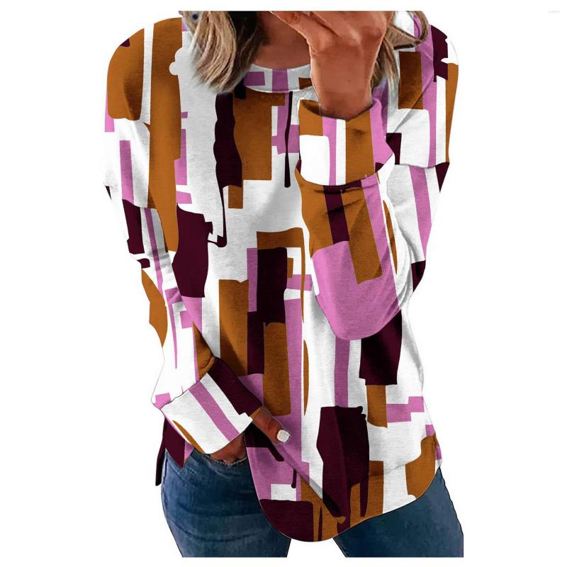 Women' T Shirts Woman Long Sleeve Round Neck Geometry Color Splicing Printing T-shirt Classic Casual Tie Dye Blouse Daily All-match Girls, Pink
Women' T Shirts Woman Long Sleeve Round Neck Geometry Color Splicing Printing T-shirt Classic Casual Tie Dye Blouse Daily All-match Girls, Pink