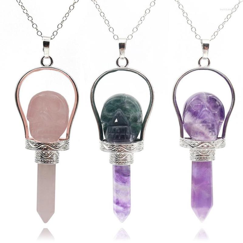 Pendant Necklaces YJXP Reiki Fashion Natural Stone Carved Skull Charms Pendulum Hexagonal Prism Crystal Necklace For Jewellery Making
Pendant Necklaces YJXP Reiki Fashion Natural Stone Carved Skull Charms Pendulum Hexagonal Prism Crystal Necklace For Jewellery Making