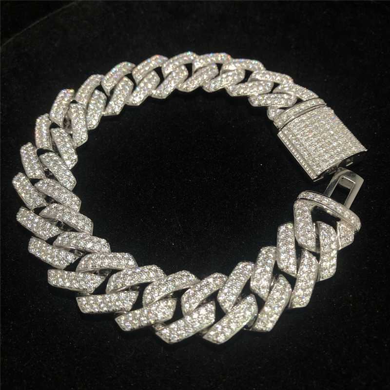 Fine Iced Out Jewelry Custom Gold Plated Vvs Moissanite Cuban Bracelet 14mm 15mm Hip Hop 925 Sterling Silver Cuban Links
Fine Iced Out Jewelry Custom Gold Plated Vvs Moissanite Cuban Bracelet 14mm 15mm Hip Hop 925 Sterling Silver Cuban Links