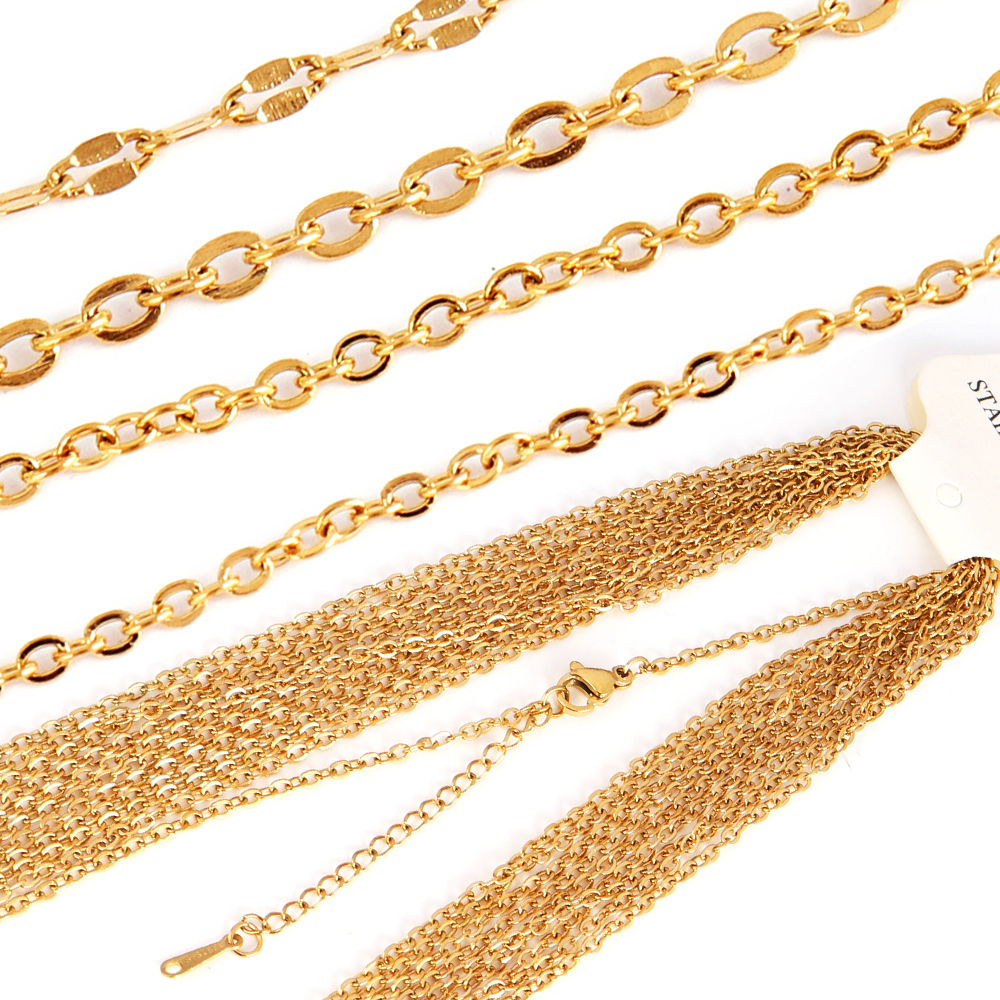 10Pcs/Lot Bulk Wholesale Stainless Steel Necklace Chain 2mm/1.5mm/1mm O Shape Rolo Link Choker Chains For DIY Jewelry Making
10Pcs/Lot Bulk Wholesale Stainless Steel Necklace Chain 2mm/1.5mm/1mm O Shape Rolo Link Choker Chains For DIY Jewelry Making