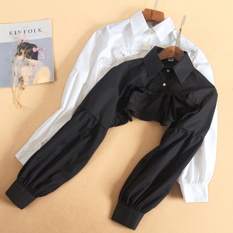 Neck Tie Puff Long Sleeve Half Top Blouse Ruffled Golden Button Detachable False Fake Collar Sweater Decorative Accessories 230512
Neck Tie Puff Long Sleeve Half Top Blouse Ruffled Golden Button Detachable False Fake Collar Sweater Decorative Accessories 230512