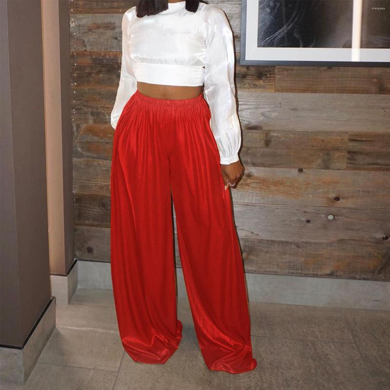 Women' Pants Fall 2023 Women Clothing Fashion Casual Bronzing Wide-Leg Women' Pure Color Loose Lady Trousers, Gold
Women' Pants Fall 2023 Women Clothing Fashion Casual Bronzing Wide-Leg Women' Pure Color Loose Lady Trousers, Gold
