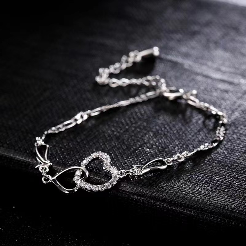 Women Summer Jewelry 18K Yellow Gold Plated CZ Double Hearts Anklet Chain Bracelet for Girls Women for Wedding Party
Women Summer Jewelry 18K Yellow Gold Plated CZ Double Hearts Anklet Chain Bracelet for Girls Women for Wedding Party