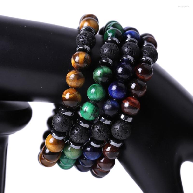 Strand 10pcs Lava Red Yellow Green Blue Colorful Tiger Eye Stone Men Bracelet Women Hip Hop Wristband Jewelry Hand String
Strand 10pcs Lava Red Yellow Green Blue Colorful Tiger Eye Stone Men Bracelet Women Hip Hop Wristband Jewelry Hand String