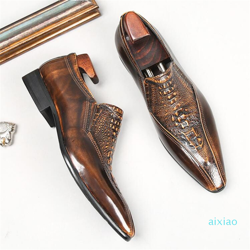 designer mens dress shoes Crocodile pattern loafers wedding Groom Casual Footwear, Black
designer mens dress shoes Crocodile pattern loafers wedding Groom Casual Footwear, Black