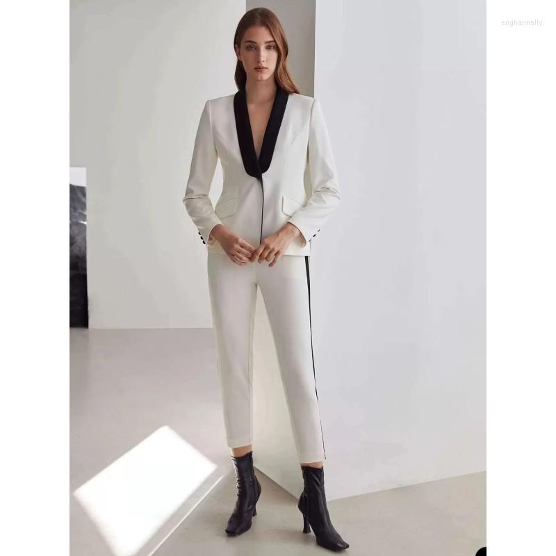 Women's Two Piece Pants Office Lady White Women Suits 2 Pieces Formal Business Jacket Pant Wedding Work Wear Female Dress Blazer Daily, Red
Women's Two Piece Pants Office Lady White Women Suits 2 Pieces Formal Business Jacket Pant Wedding Work Wear Female Dress Blazer Daily, Red