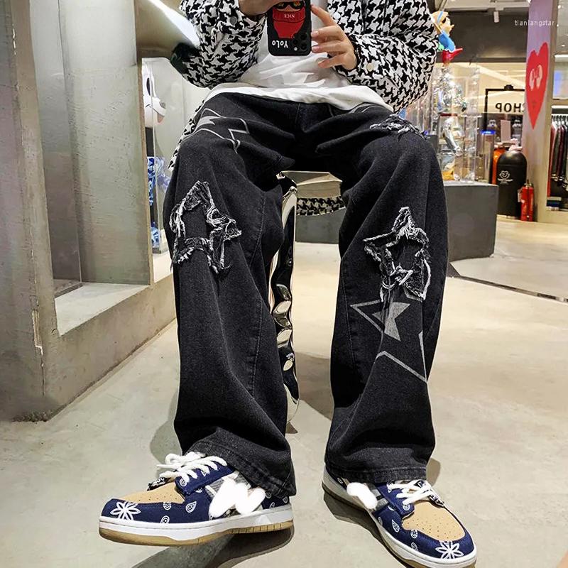 Men's Jeans Vintage Women's Men's Korean Denim Pants Y2K Cltohes Streetwear Printed Patchwork Male Baggy Straight Trousers For Men, Black
Men's Jeans Vintage Women's Men's Korean Denim Pants Y2K Cltohes Streetwear Printed Patchwork Male Baggy Straight Trousers For Men, Black