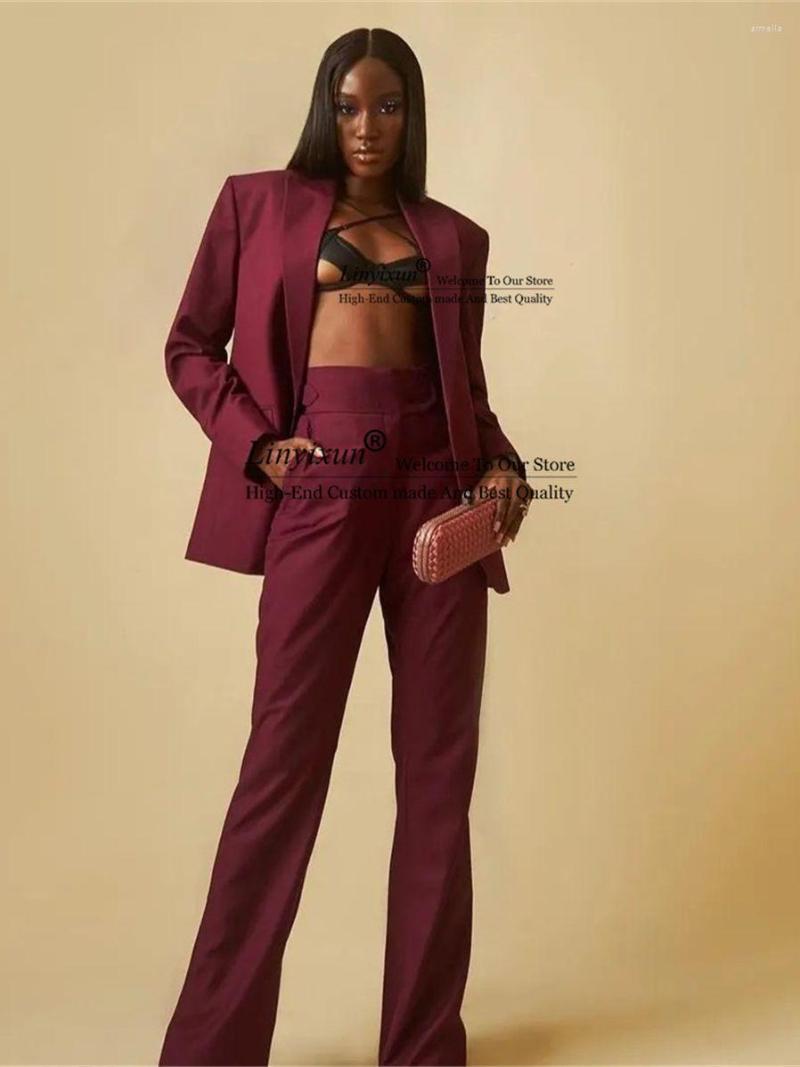 Women's Two Piece Pants Fashion Burgundy Women Suits Set Custom Made 2 Pieces Peaked Lapel Loose Over Size Blazer Pant Streetwear Outdoor, Rose red
Women's Two Piece Pants Fashion Burgundy Women Suits Set Custom Made 2 Pieces Peaked Lapel Loose Over Size Blazer Pant Streetwear Outdoor, Rose red