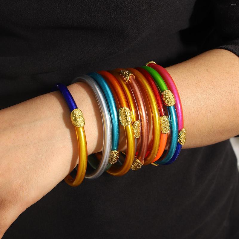 Bangle Amorcome In Silicone Bracelet Unisex Metal Buckle Glitter Jelly Filled Bangles Buddhist Rush Multicolor Tube Jewelry
Bangle Amorcome In Silicone Bracelet Unisex Metal Buckle Glitter Jelly Filled Bangles Buddhist Rush Multicolor Tube Jewelry