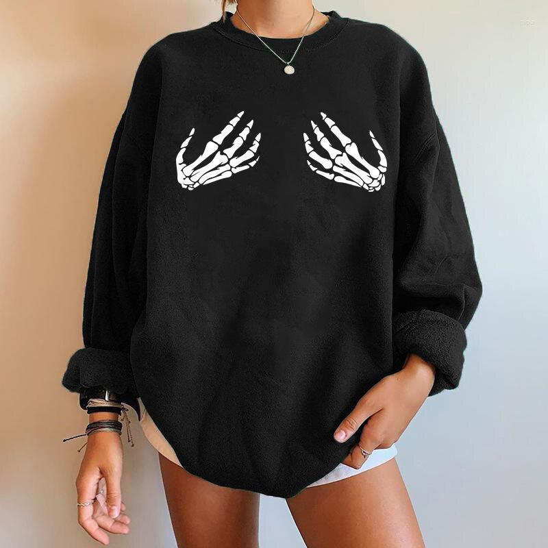 Women' Hoodies 2023 Women' Long-sleeved Sweater Pullover Halloween Skull Hand Print Flower Drop Shoulder Paragraph Fleece Top, 002
Women' Hoodies 2023 Women' Long-sleeved Sweater Pullover Halloween Skull Hand Print Flower Drop Shoulder Paragraph Fleece Top, 002