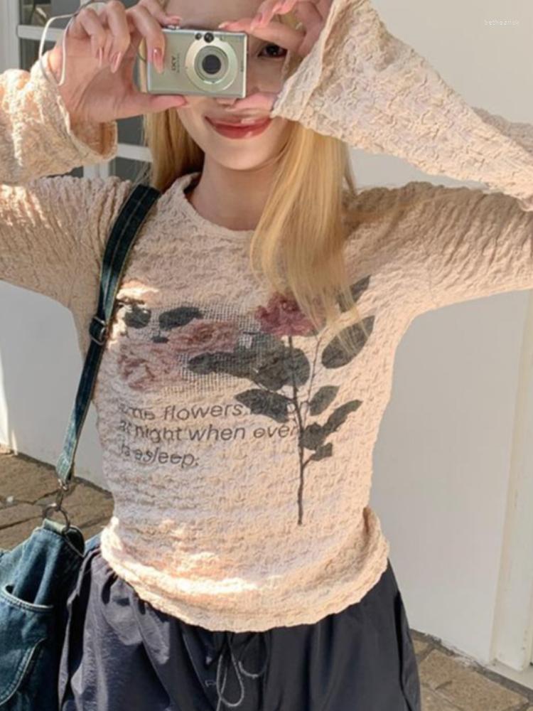 Women's T Shirts Letter Spring Auturm Vintage Shirt Women Long Sleeve Crop Tops Y2k Print Tshirts American Retro Tee Outfits
Women's T Shirts Letter Spring Auturm Vintage Shirt Women Long Sleeve Crop Tops Y2k Print Tshirts American Retro Tee Outfits