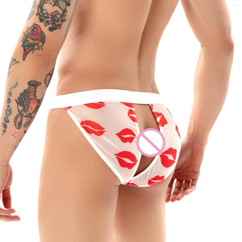 Underpants Sexy Open Buttocks Briefs Men Ultra-thin Underwear Bulge Pouch Transparent Mesh Erotic Lingerie Temptation Lip Print Panties, Black
Underpants Sexy Open Buttocks Briefs Men Ultra-thin Underwear Bulge Pouch Transparent Mesh Erotic Lingerie Temptation Lip Print Panties, Black