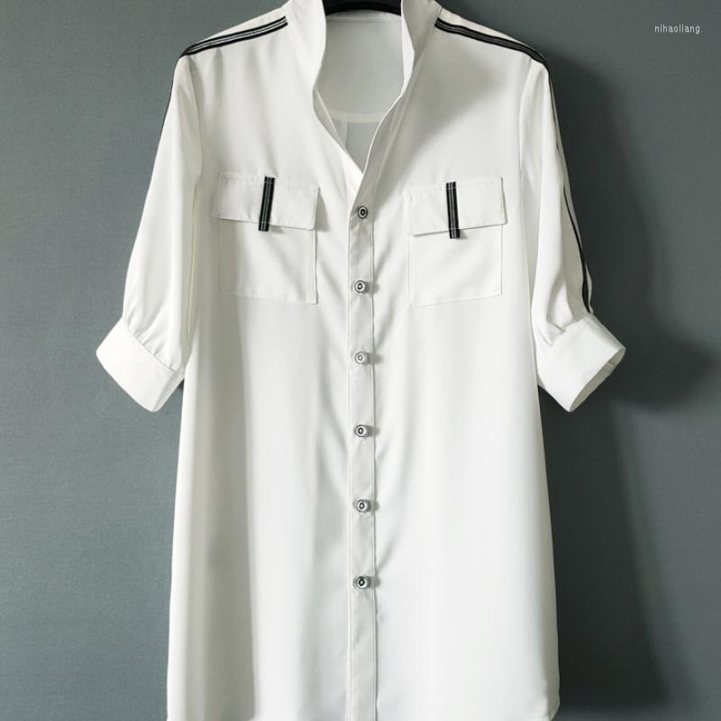 Men' Casual Shirts Summer Men' Short-sleeved Shirt Five-point Sleeve Mid-length Loose Fashion Classic Comfortable Large Size, Black 
Men' Casual Shirts Summer Men' Short-sleeved Shirt Five-point Sleeve Mid-length Loose Fashion Classic Comfortable Large Size, Black