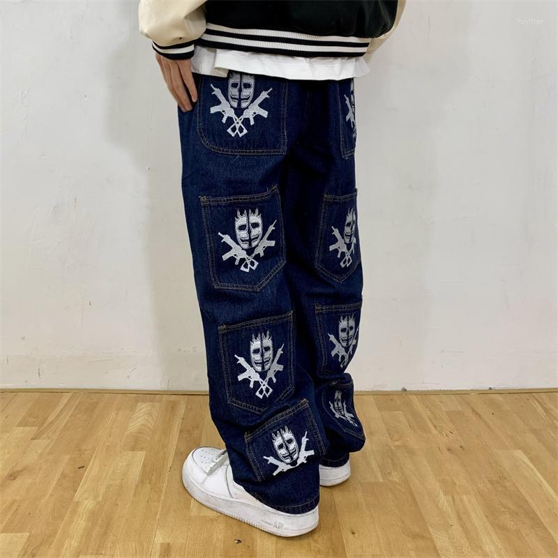 Men's Jeans Skeleton Men's Pants Embroidered Loose Trousers Y2k Baggy Cargo Wide Straight Casual Clothing
Men's Jeans Skeleton Men's Pants Embroidered Loose Trousers Y2k Baggy Cargo Wide Straight Casual Clothing