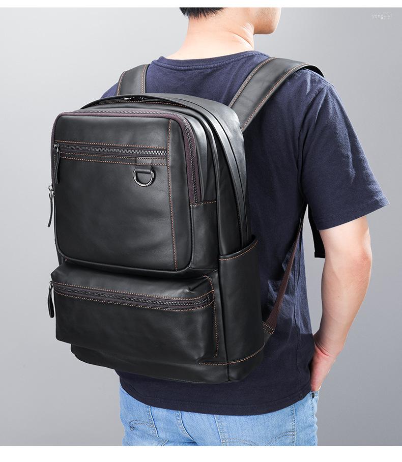 Backpack Men's Male Travel Bag Genuine Leather Business Outdoor Cowhide Trend Computer For Man, Black
Backpack Men's Male Travel Bag Genuine Leather Business Outdoor Cowhide Trend Computer For Man, Black