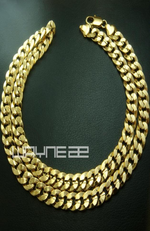 18k yellow gold GF mens womens solid chain Necklace w curb ring link N2228000575
18k yellow gold GF mens womens solid chain Necklace w curb ring link N2228000575