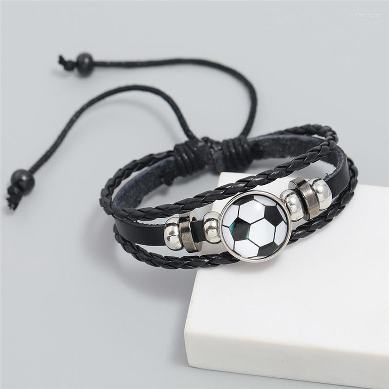 Strand Charm Sporty Football Bracelets Men Women Top Quality Genuine Leather Male Wrist Sports Accessory Pulsera Masculina
Strand Charm Sporty Football Bracelets Men Women Top Quality Genuine Leather Male Wrist Sports Accessory Pulsera Masculina