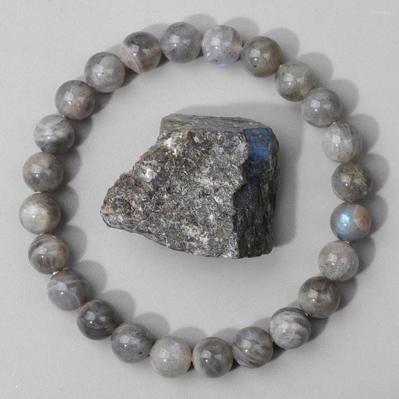 

Strand Trendy Natural Labradorite Stone Beads Bracelet Men Women Lapis Lazuli Tiger Eye With Raw Bracelets Energy Yoga Jewelry