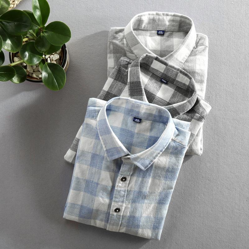 Men' Casual Shirts Vintage Classic Checkered Cotton Shirt Long Sleeve Soft Comfort Male Plaid Slim FitMen, Gray
Men' Casual Shirts Vintage Classic Checkered Cotton Shirt Long Sleeve Soft Comfort Male Plaid Slim FitMen, Gray
