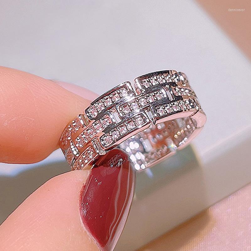Cluster Rings Creative Chain Design Engagement Proposal Ring For Girlfriend S925 Sterling Silver Fashion Wedding Cubic Zirconia Women
Cluster Rings Creative Chain Design Engagement Proposal Ring For Girlfriend S925 Sterling Silver Fashion Wedding Cubic Zirconia Women