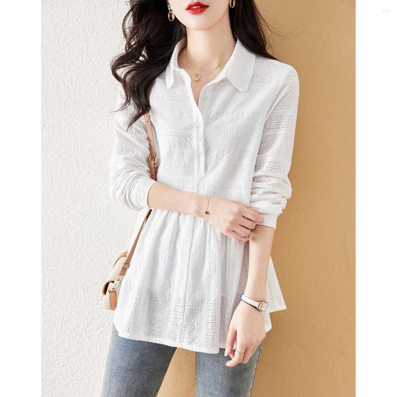 Women' Blouses Women White Lace Blouse Shirt 2023 Spring Female Tops Vintage Lapel Pullover Lady Long Sleeve Hollow Out Peplum
Women' Blouses Women White Lace Blouse Shirt 2023 Spring Female Tops Vintage Lapel Pullover Lady Long Sleeve Hollow Out Peplum