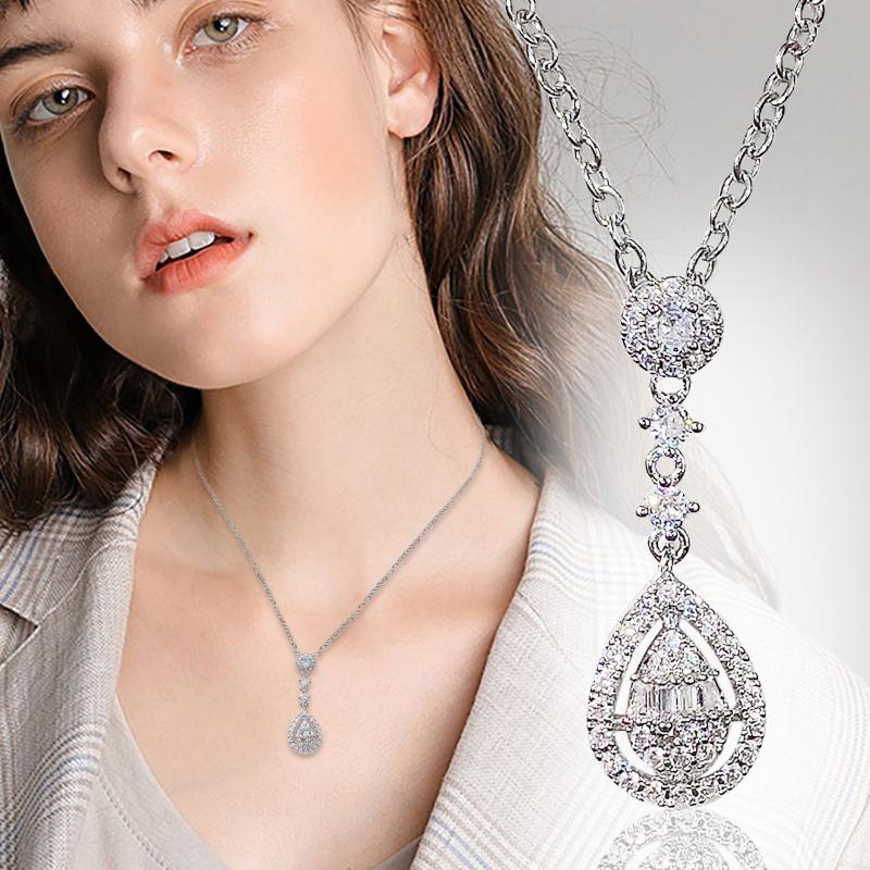 Pendant Necklaces Creative Simulation Water Drop Pear-shaped Clavicle Chain Elegant And Fashionable Ladies Necklace Including
Pendant Necklaces Creative Simulation Water Drop Pear-shaped Clavicle Chain Elegant And Fashionable Ladies Necklace Including