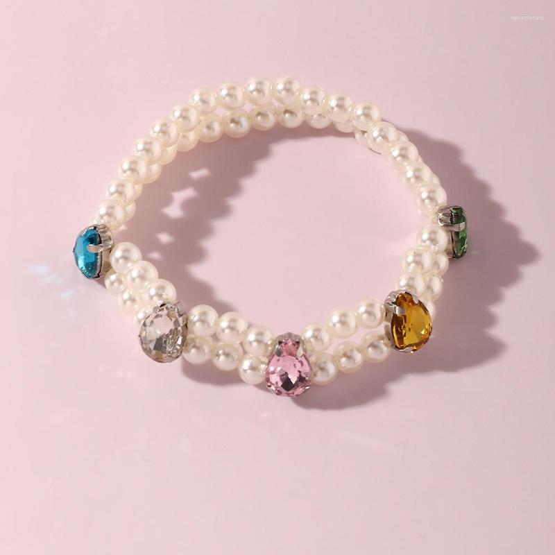 Strand Children's Temperament Jewelry Handmade Beaded Double Layer Pearl Chain Bracelet Elegant Gemstone Inlay Princess Girls Bangle
Strand Children's Temperament Jewelry Handmade Beaded Double Layer Pearl Chain Bracelet Elegant Gemstone Inlay Princess Girls Bangle